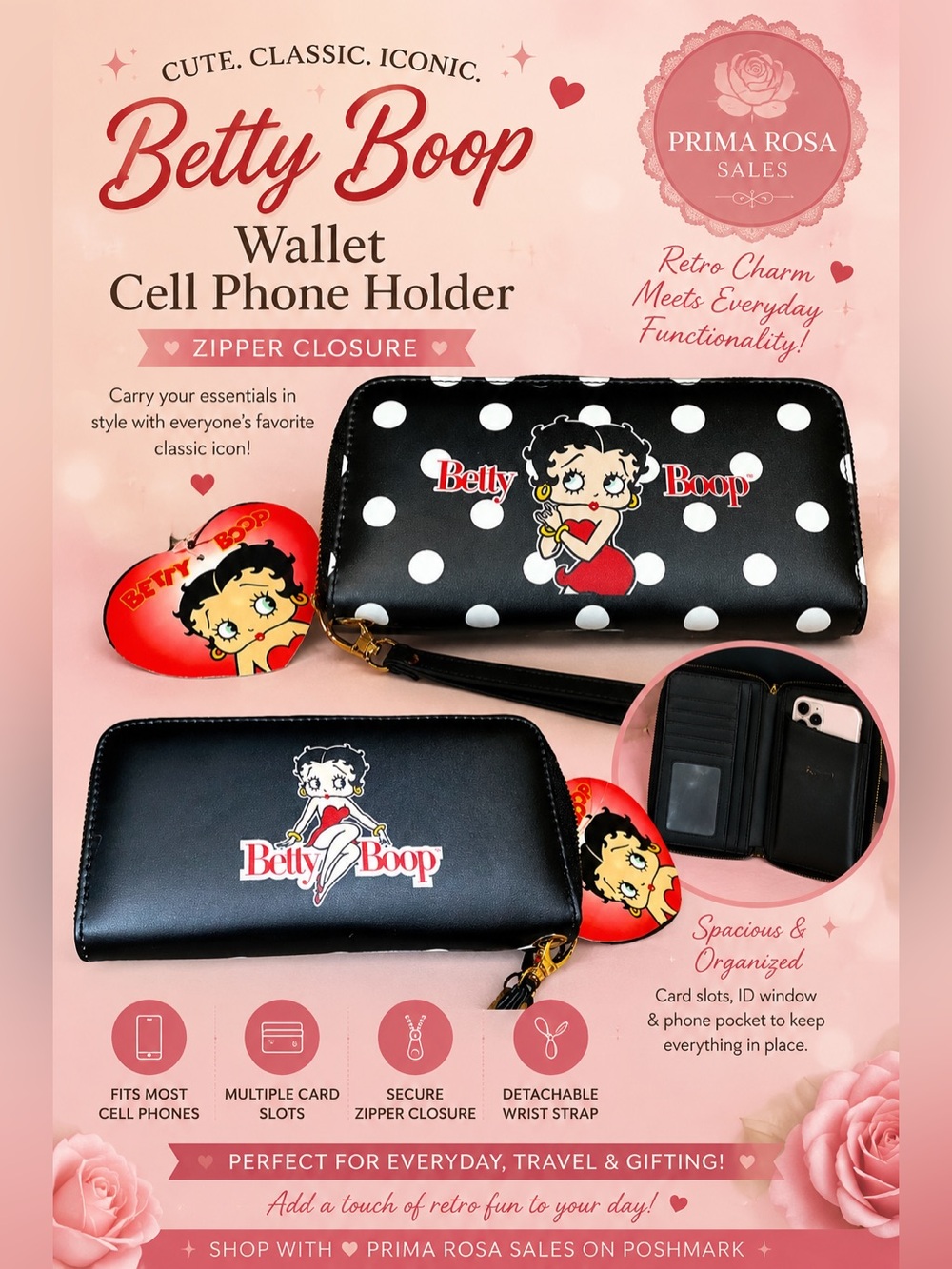 Betty Boop Wallet /cell phone holder